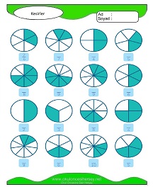 Kesirler Çalışma Sayfaları